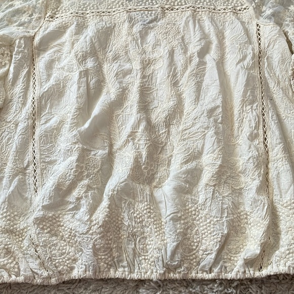 Lane Bryant Ivory/Cream Embroidered Lace Bohemian L/S Blouse, size 14/16 - Picture 7 of 7